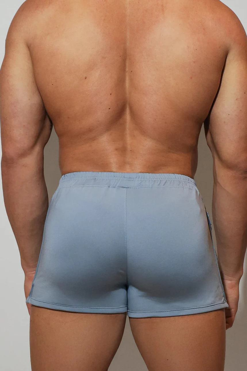 2" Side Split Booty Shorts - Glacier Grey - Image 5