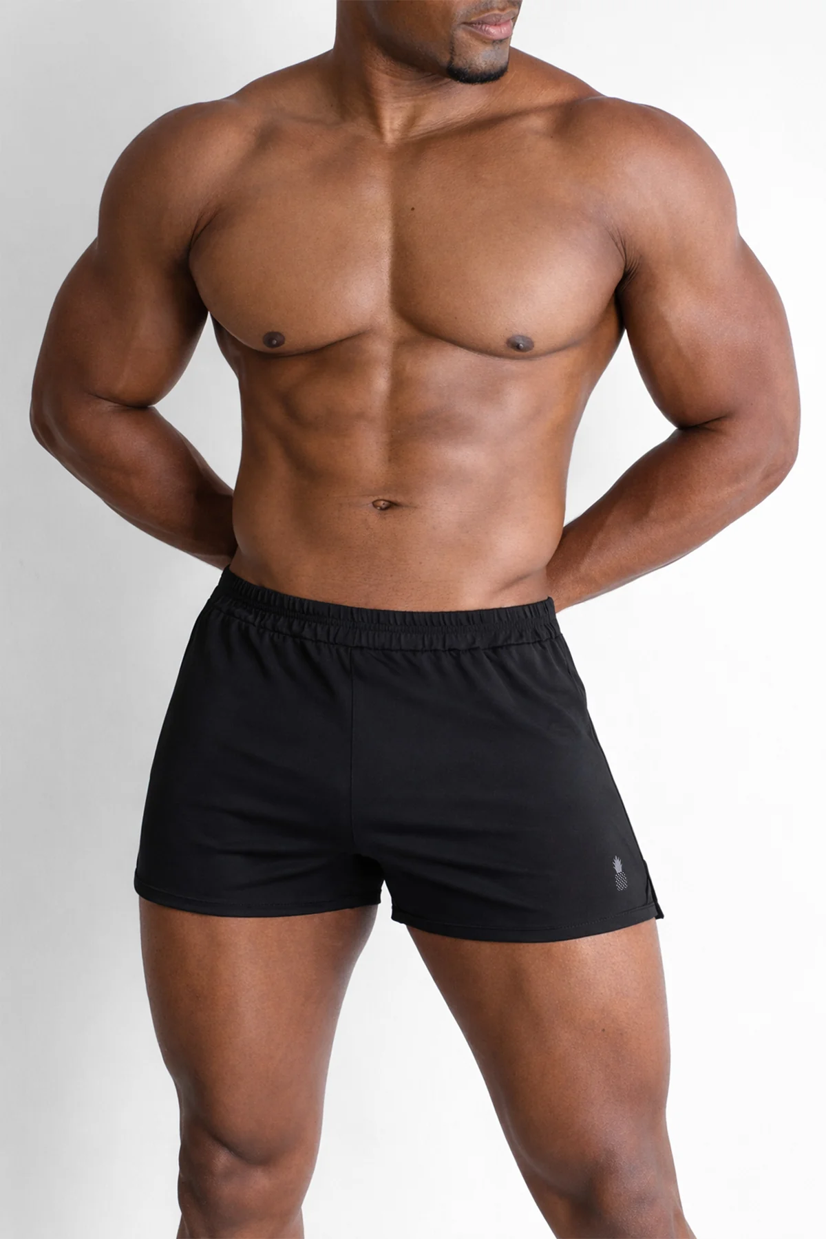 2" Side Split Booty Shorts - Midnight Black - Image 6