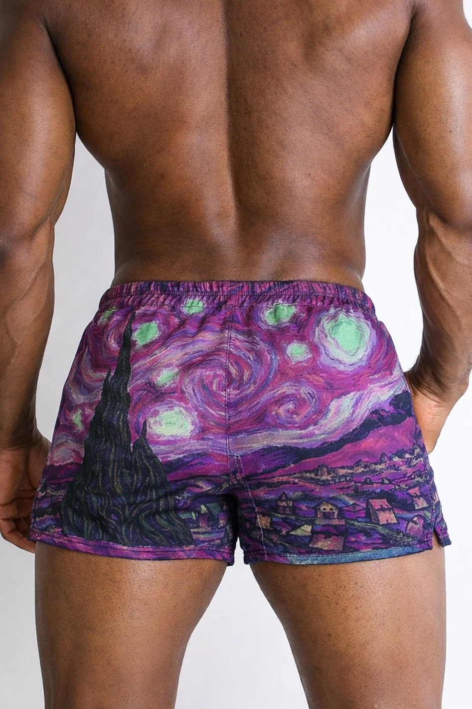 2" Side Split Booty Shorts - Starry Night - Image 7
