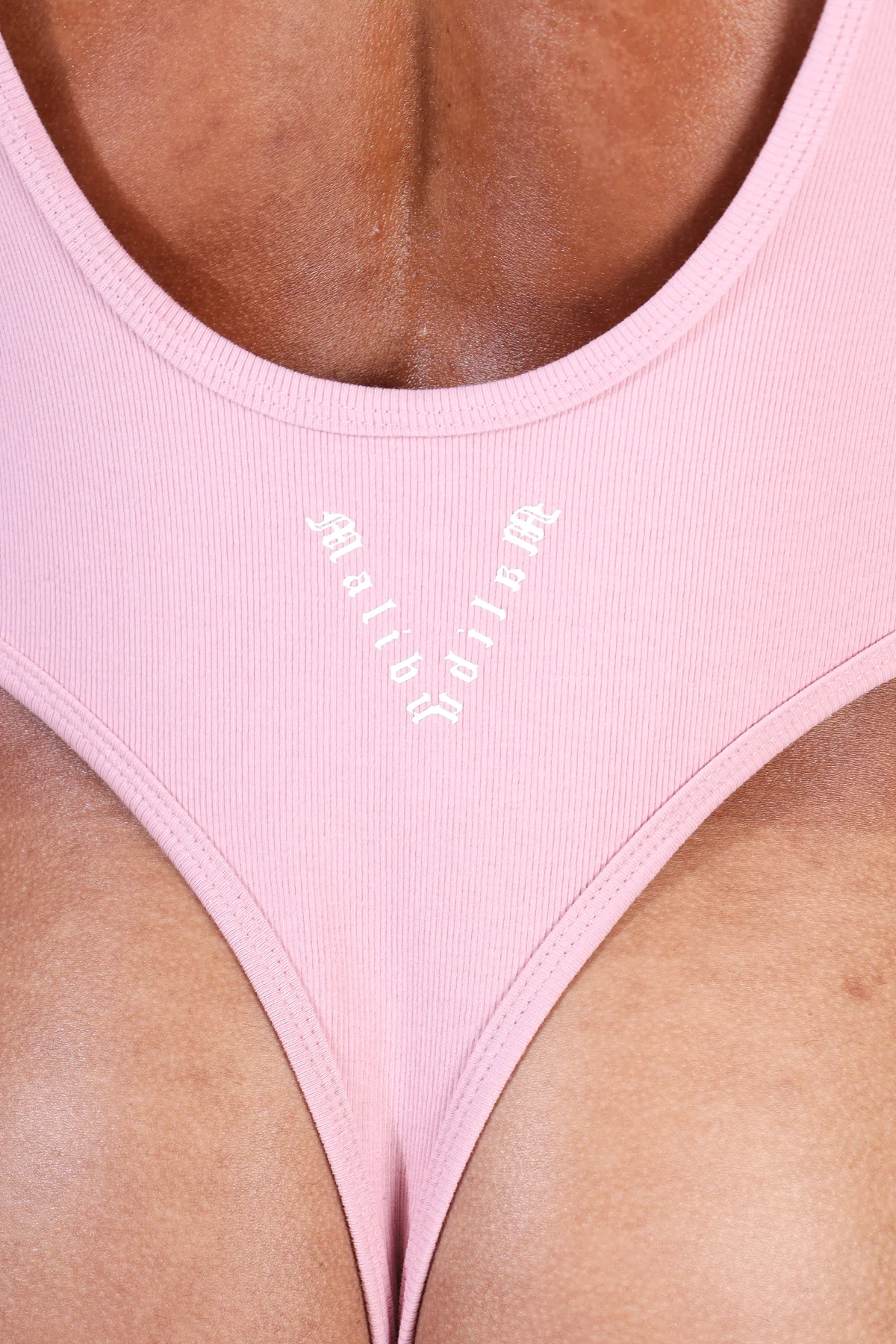 Afterglow Ribbed Bodysuit - Blush Pink - Image 5