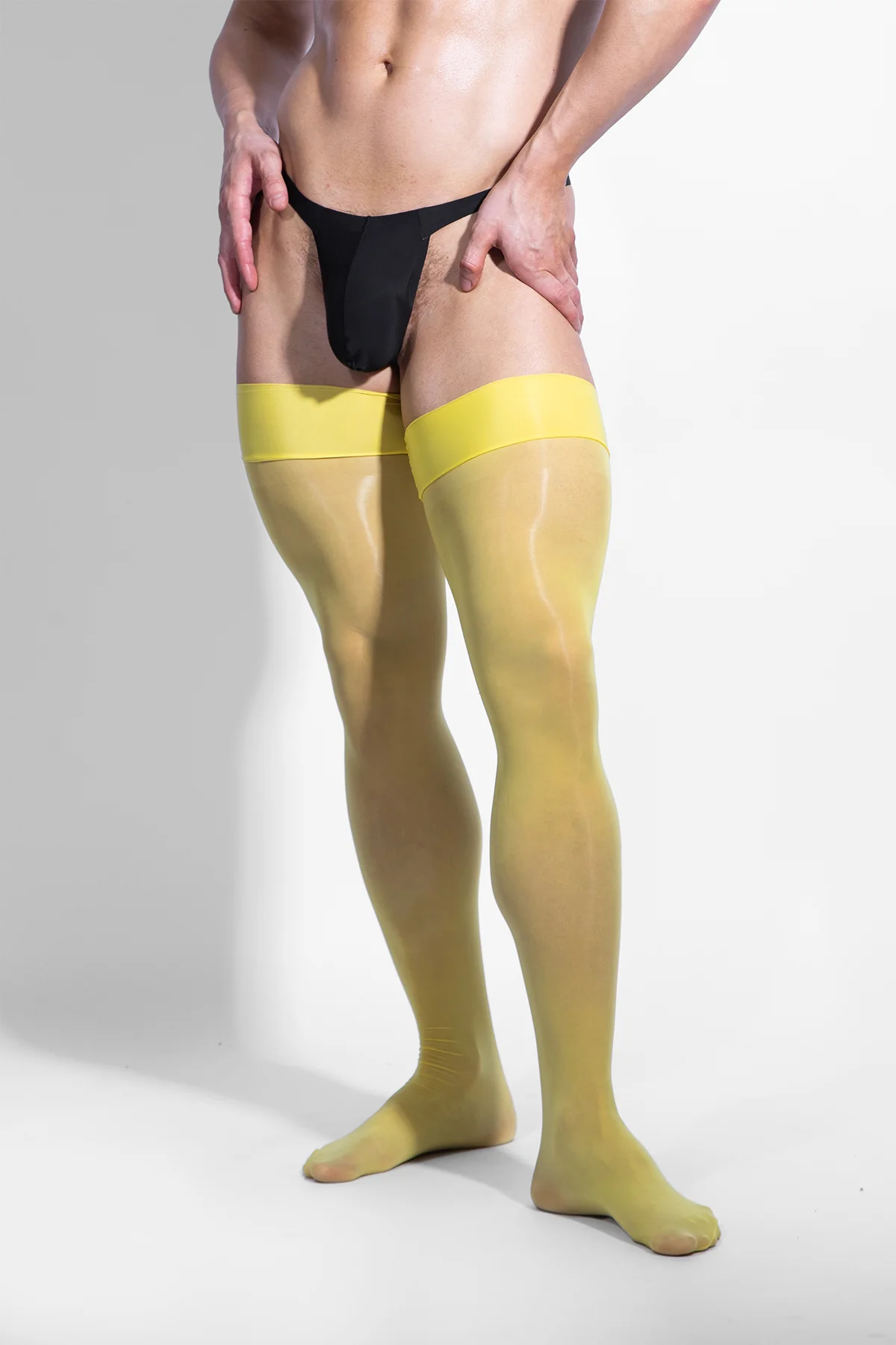 Allure Roll-Up Stockings - Banana Yellow - Image 4