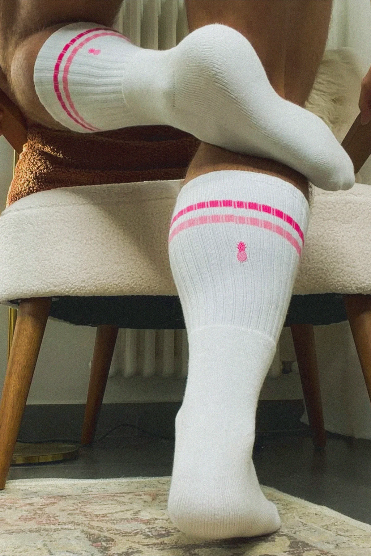 Banded High Socks - Strawberry Stripes - Image 8