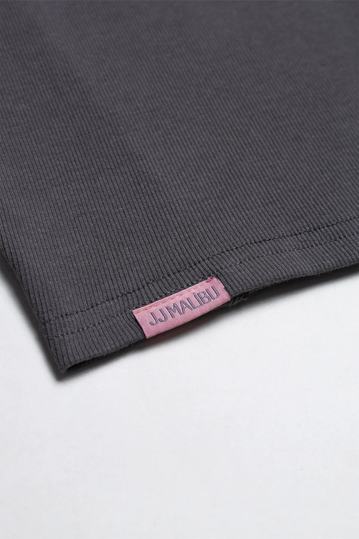 Cap Sleeve Rib Knit Crop Top - Storm Grey - Image 6
