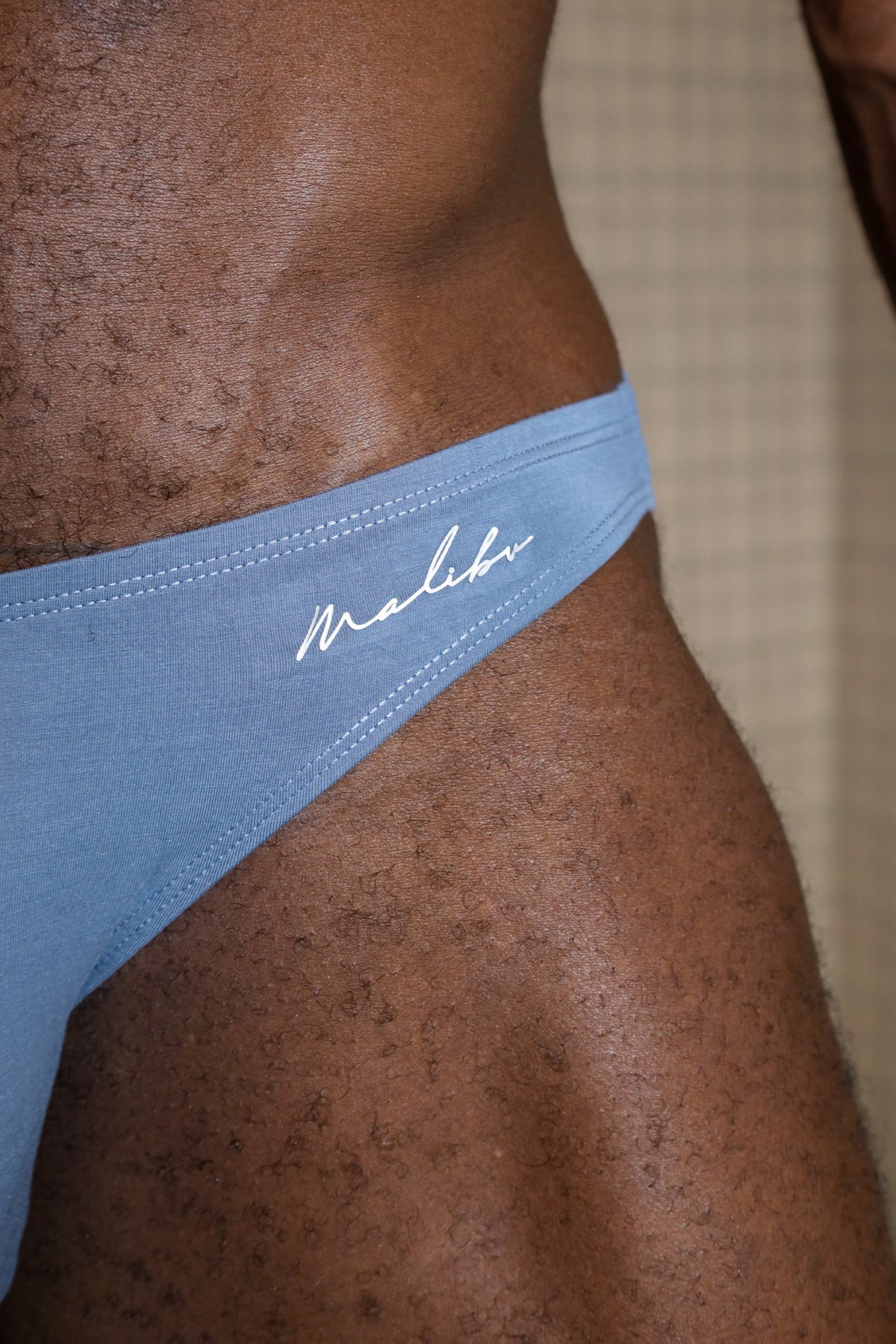 Premium Modal Scrunch-Back CHEEKY Brief - Dusty Blue - Image 4