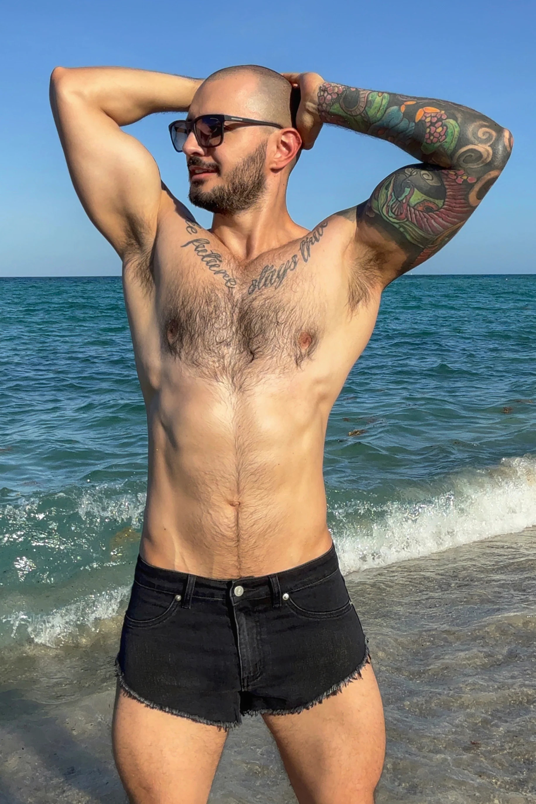 Cheeky Summer 2.5" Denim Brief Shorts - Black - Image 6