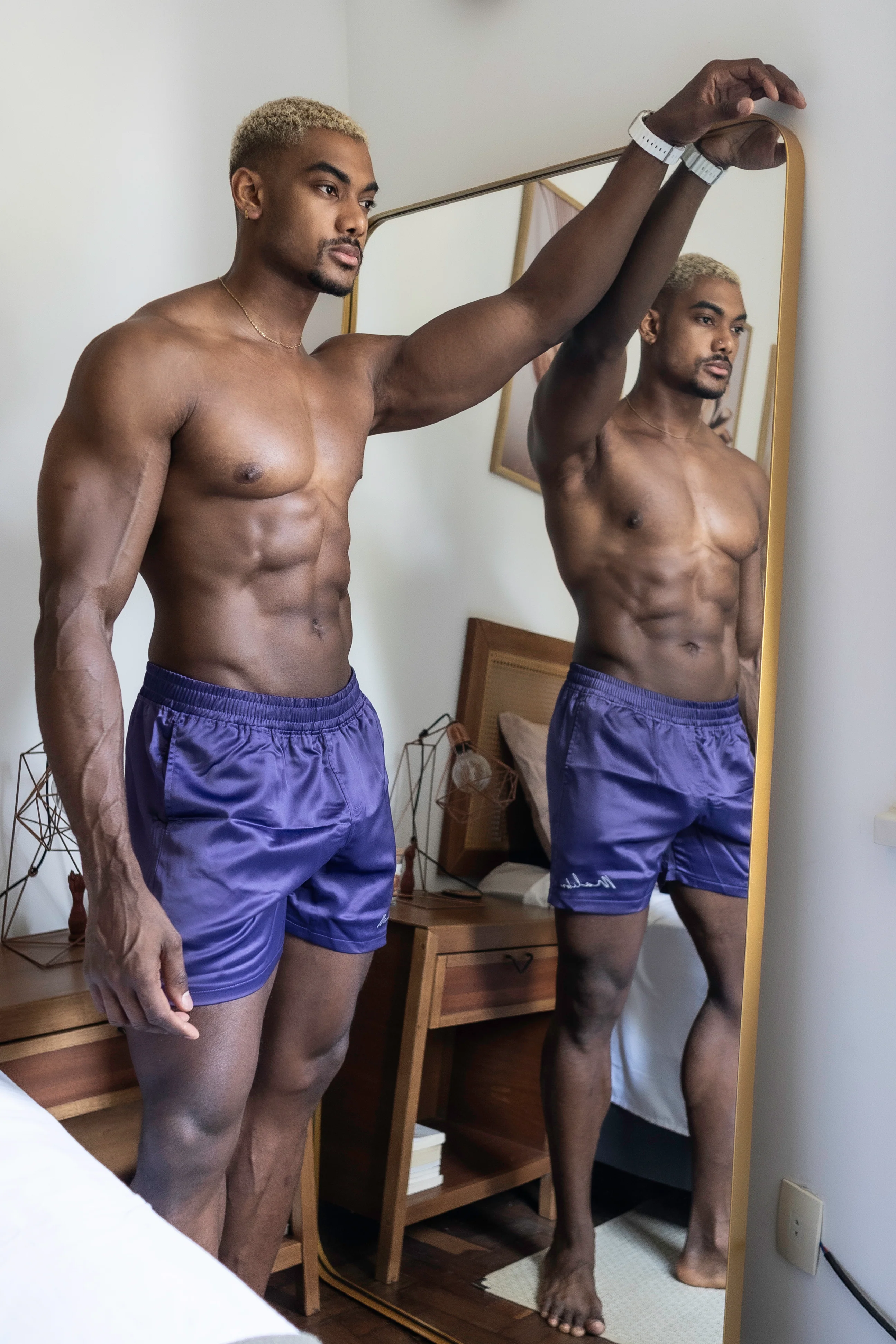 ShimmerFlex Active Shorts - Plum - Image 10