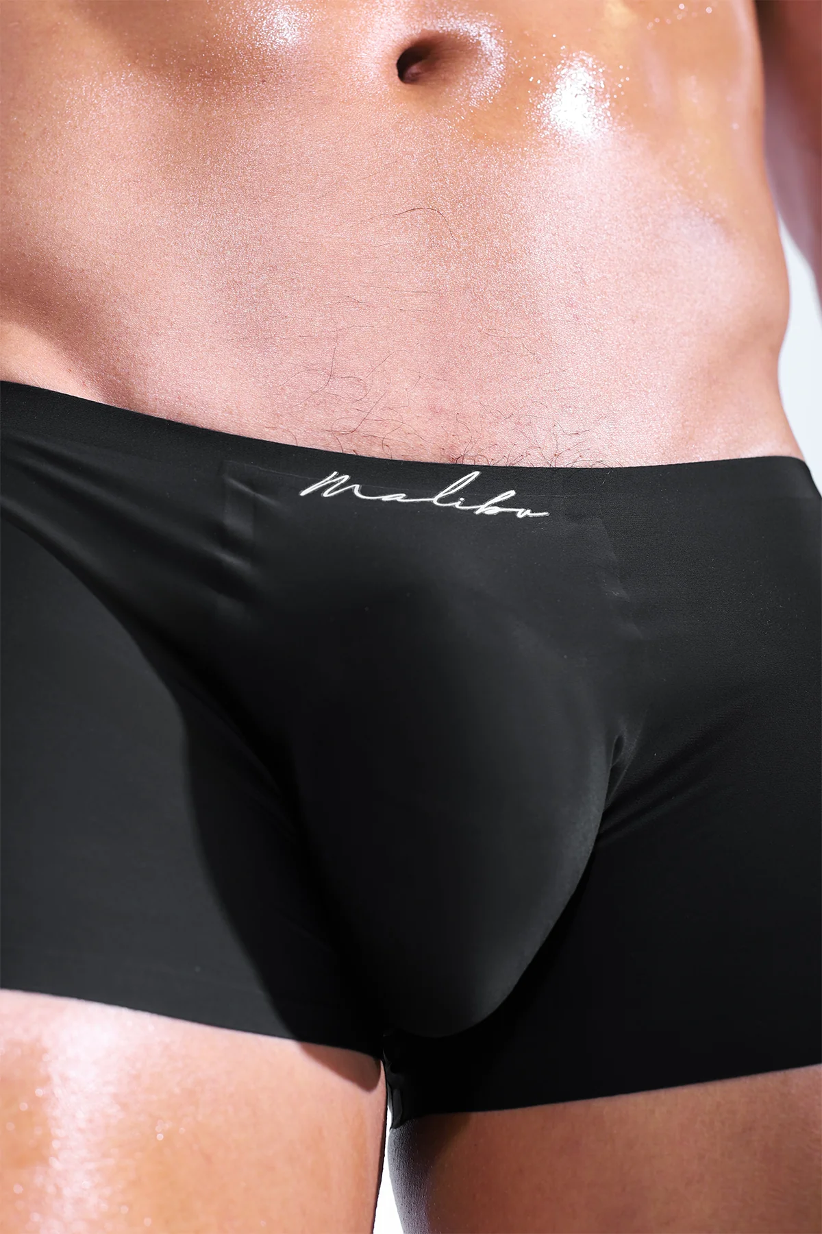 Come-Over Silky Seamless Boxer Briefs - Midnight Black - Image 5