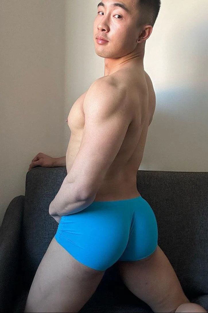 Come-Over Silky Seamless Boxer Briefs - Neon Blue - Image 3