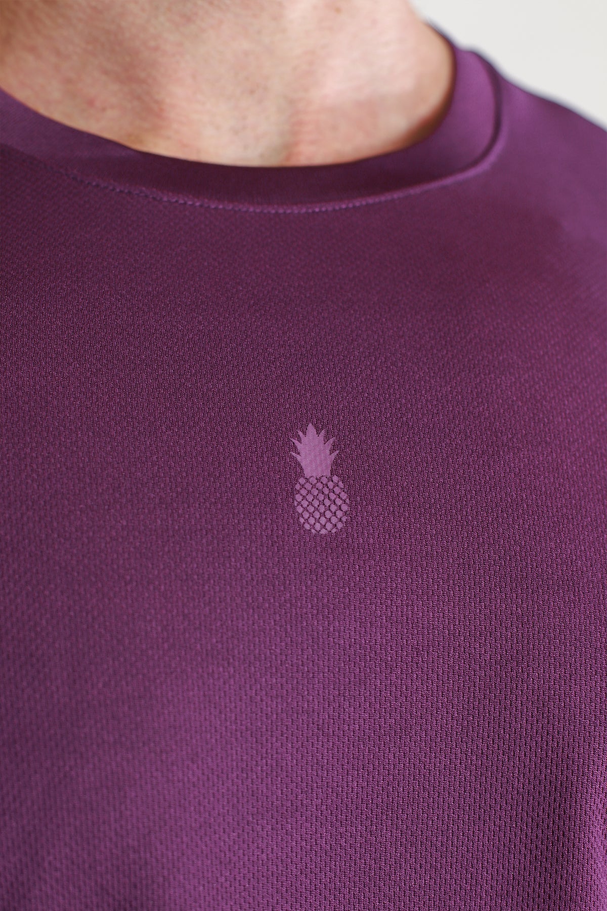 Cool-Dry Oversized Relaxed Crop Top - Plum Purple - Image 2