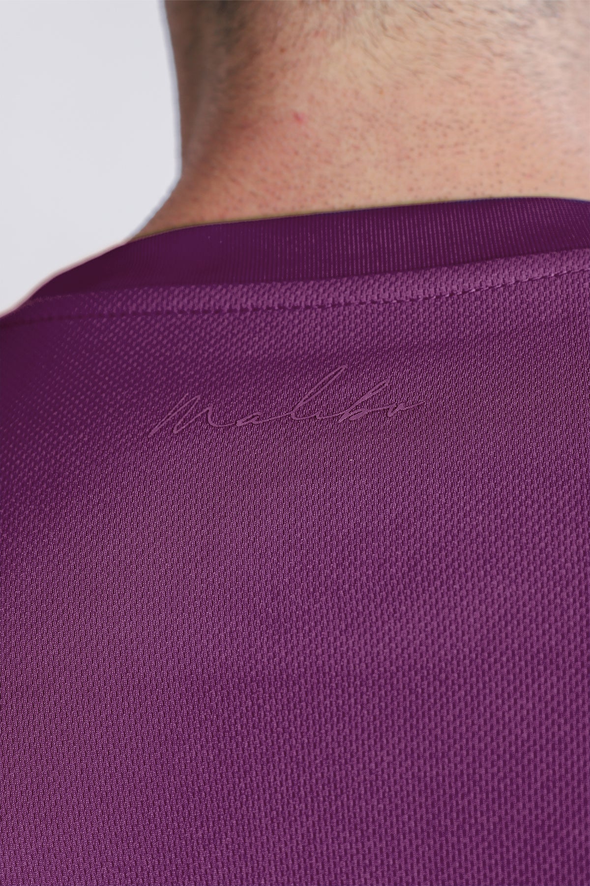 Cool-Dry Oversized Relaxed Crop Top - Plum Purple - Image 5
