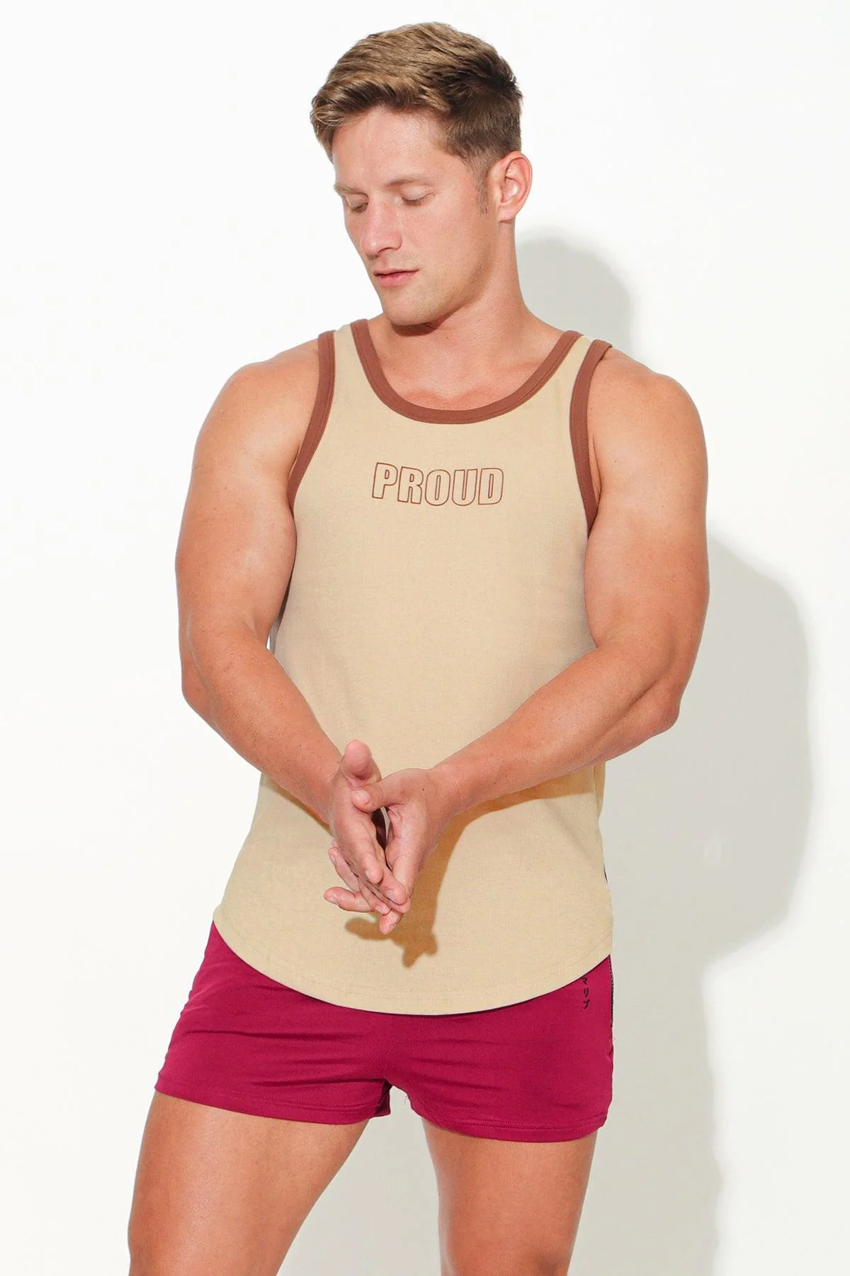 Muscle Fit Ribbed Tank - Proud - Image 3
