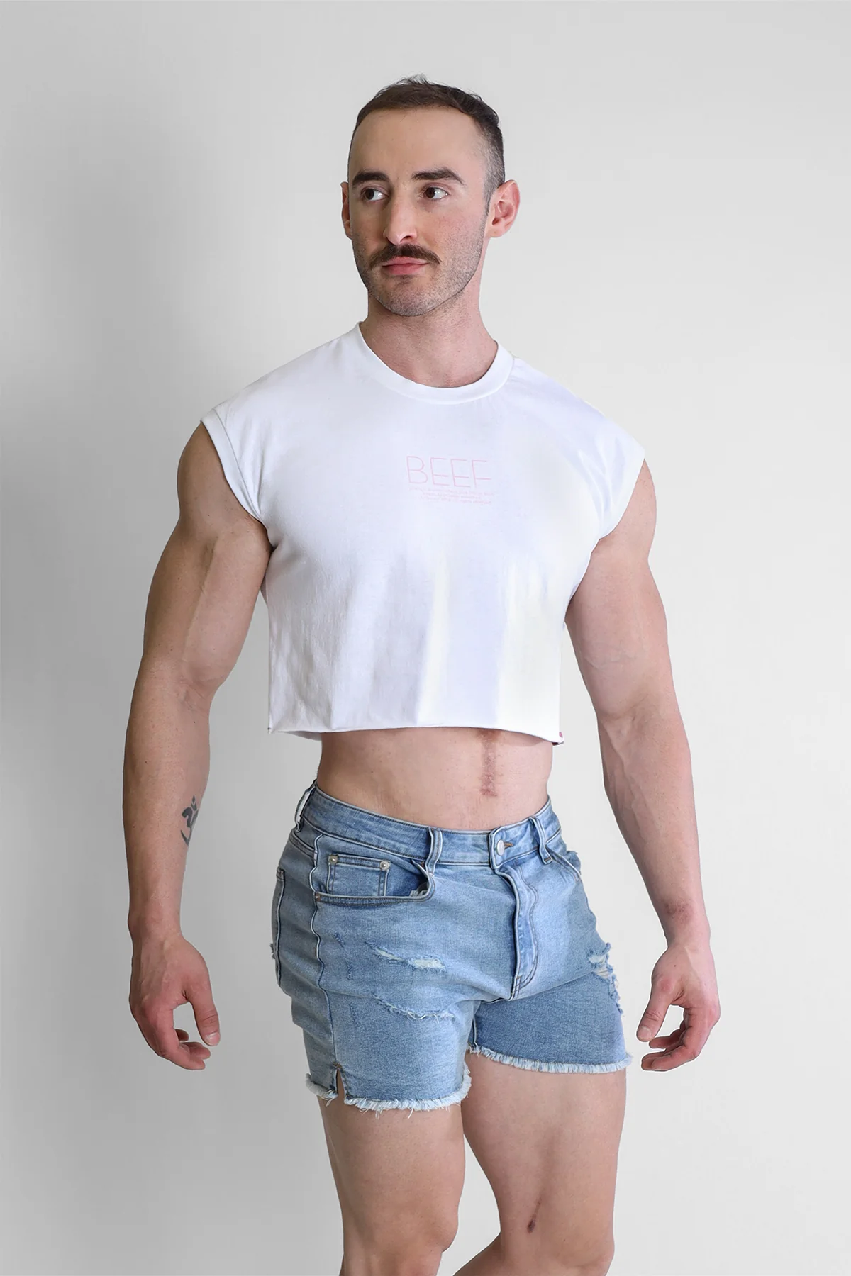 Escapism Muscle-Fit Crop Tank - Beef - Image 3