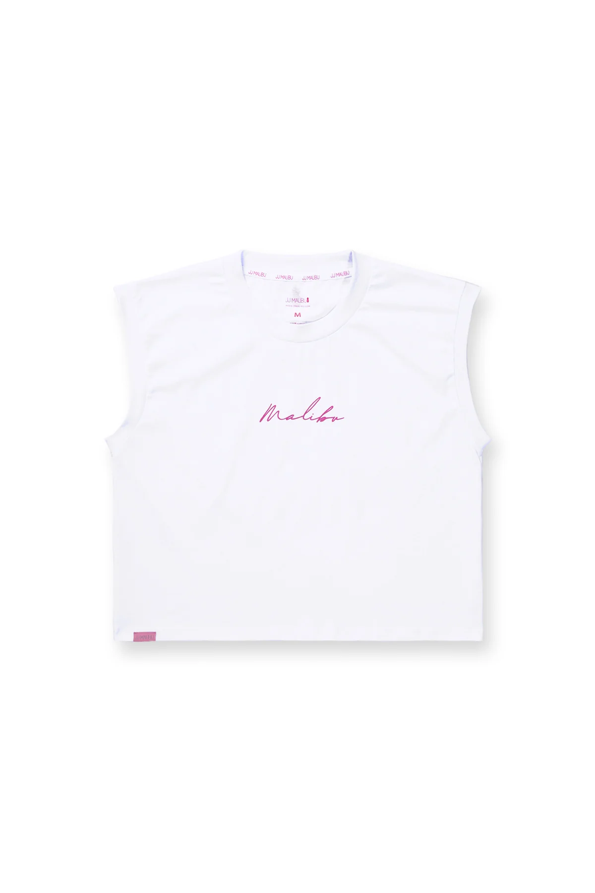 Escapism Muscle-Fit Crop Tank - White & Purple Logo - Image 9