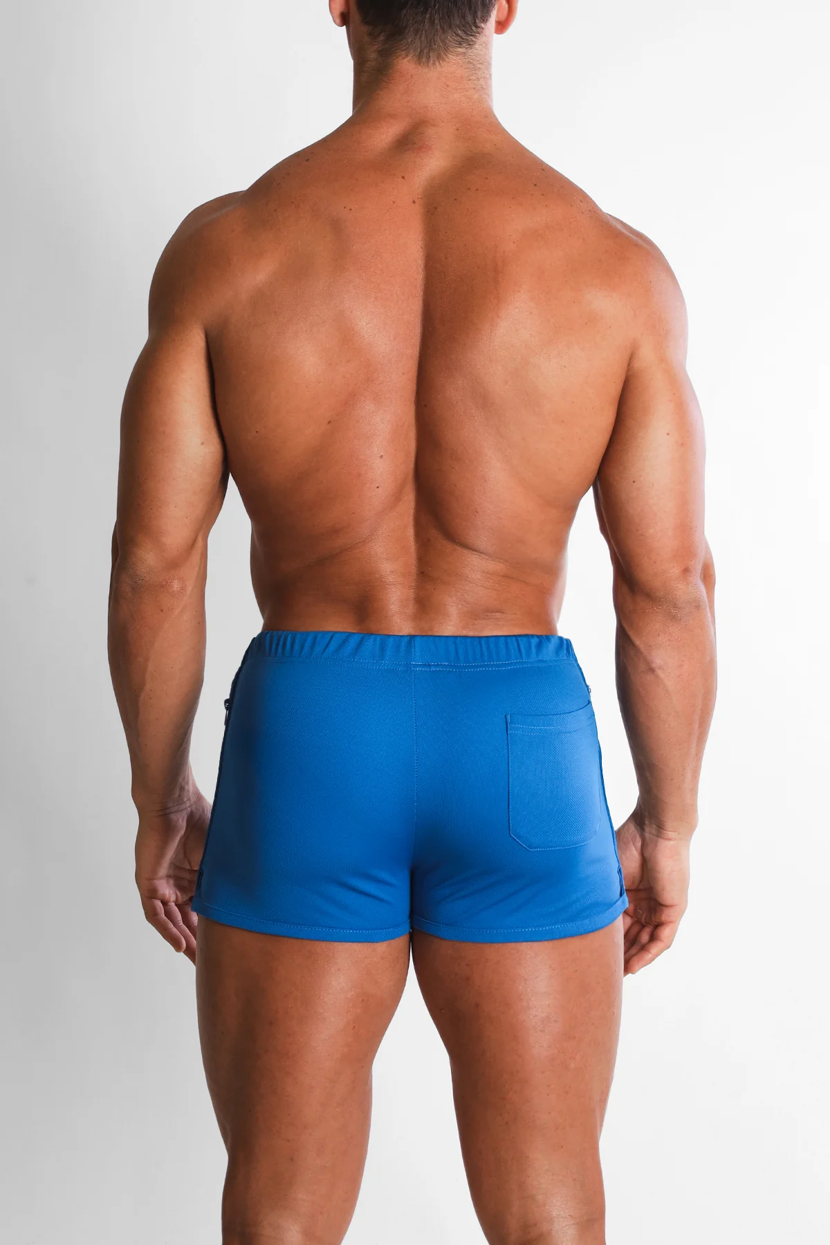 For-the-Night 2" Gym Short Shorts with Drawstring - Solid Blue - Image 2
