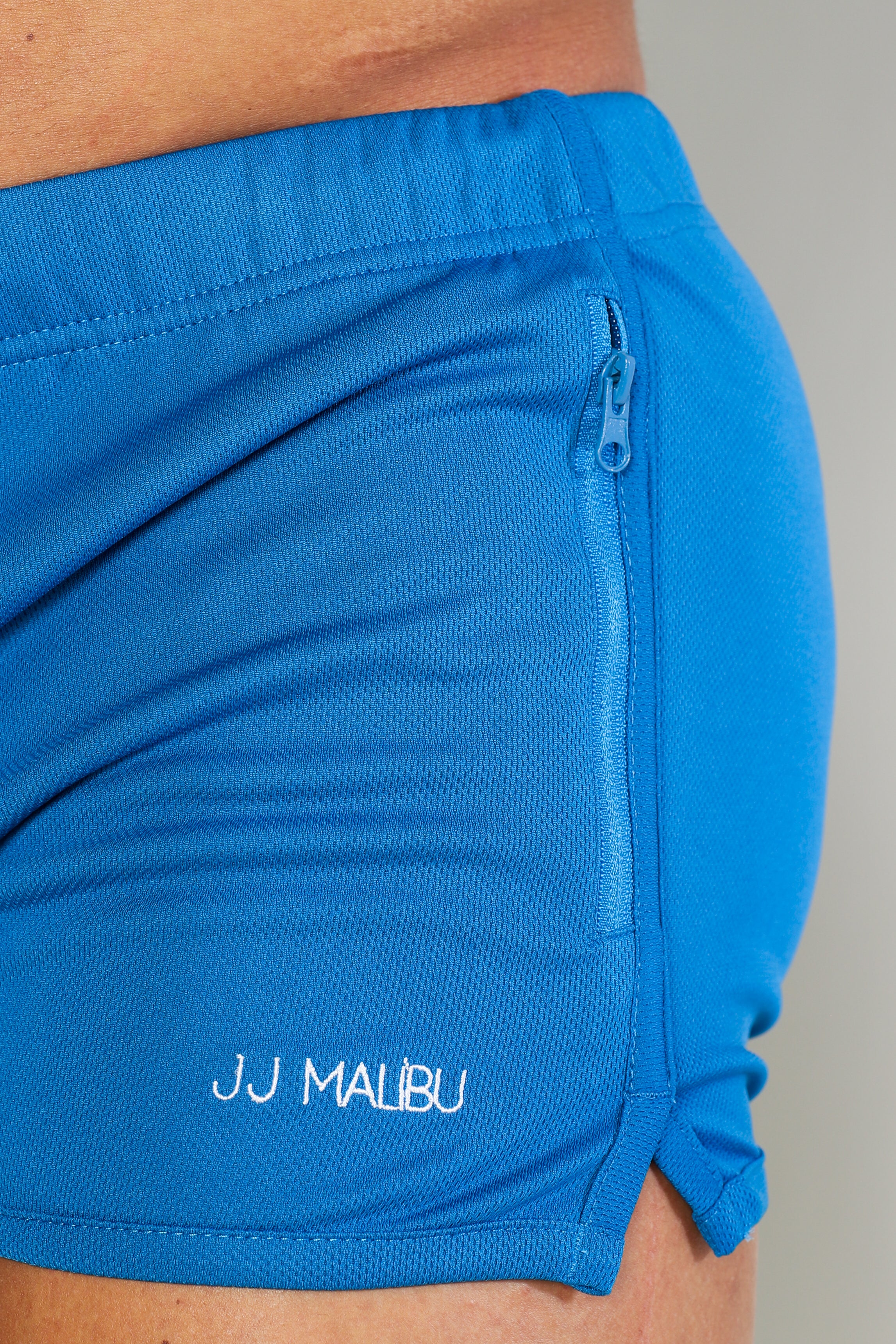 For-the-Night 2" Gym Short Shorts with Drawstring - Solid Blue - Image 3