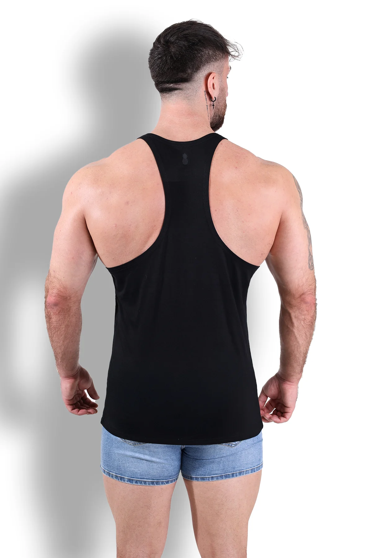 Gym Bae Classic Workout Stringer - Black - Image 4