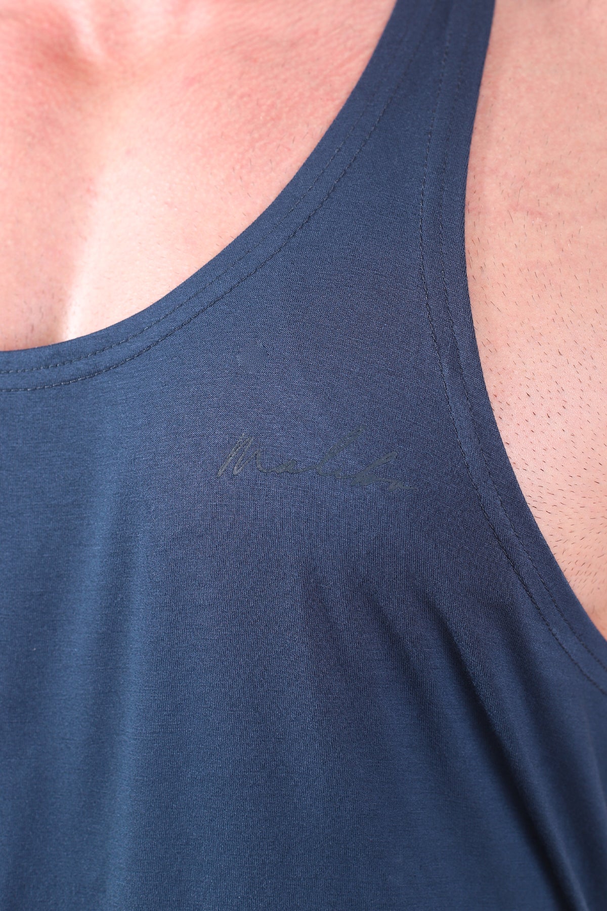 Gym Bae Classic Workout Stringer - Navy - Image 3