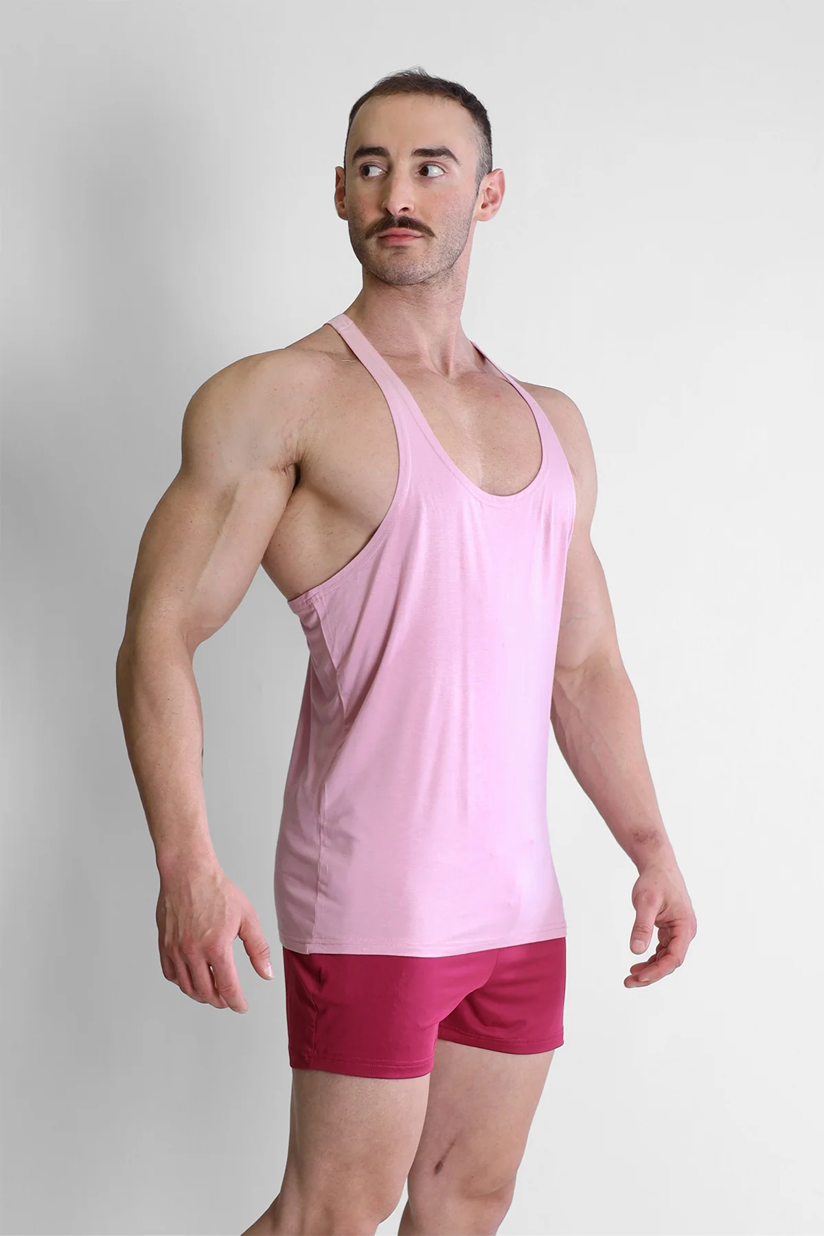 Gym Bae Classic Workout Stringer - Pink - Image 2