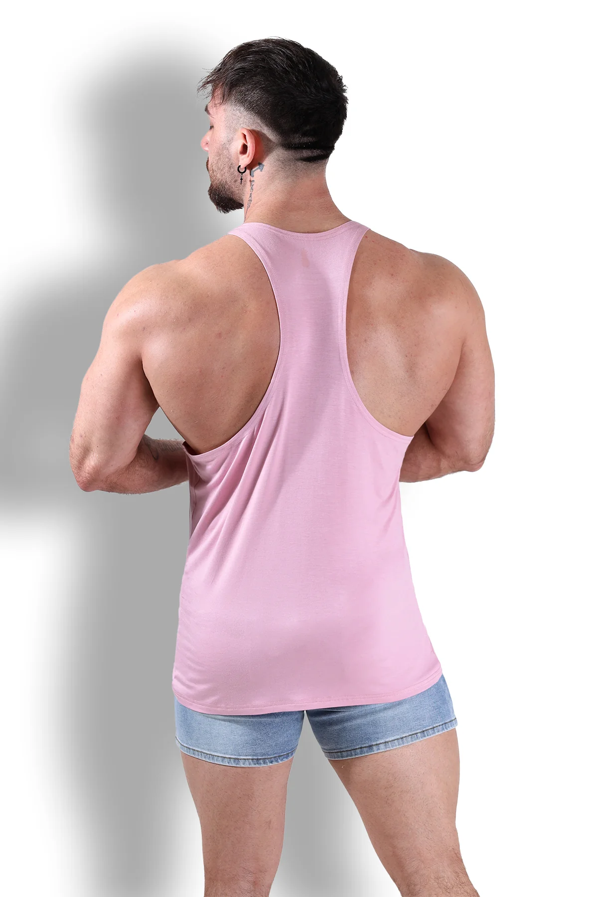 Gym Bae Classic Workout Stringer - Pink - Image 4
