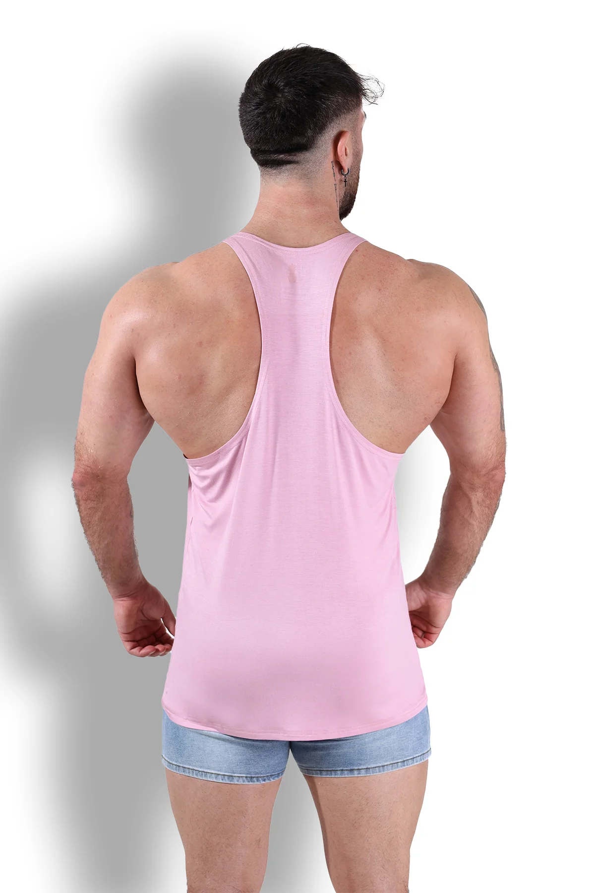 Gym Bae Classic Workout Stringer - Pink - Image 7