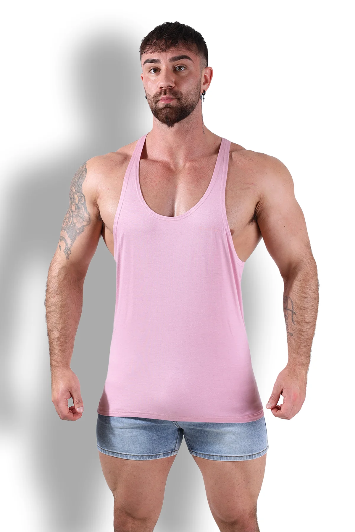 Gym Bae Classic Workout Stringer - Pink - Image 8