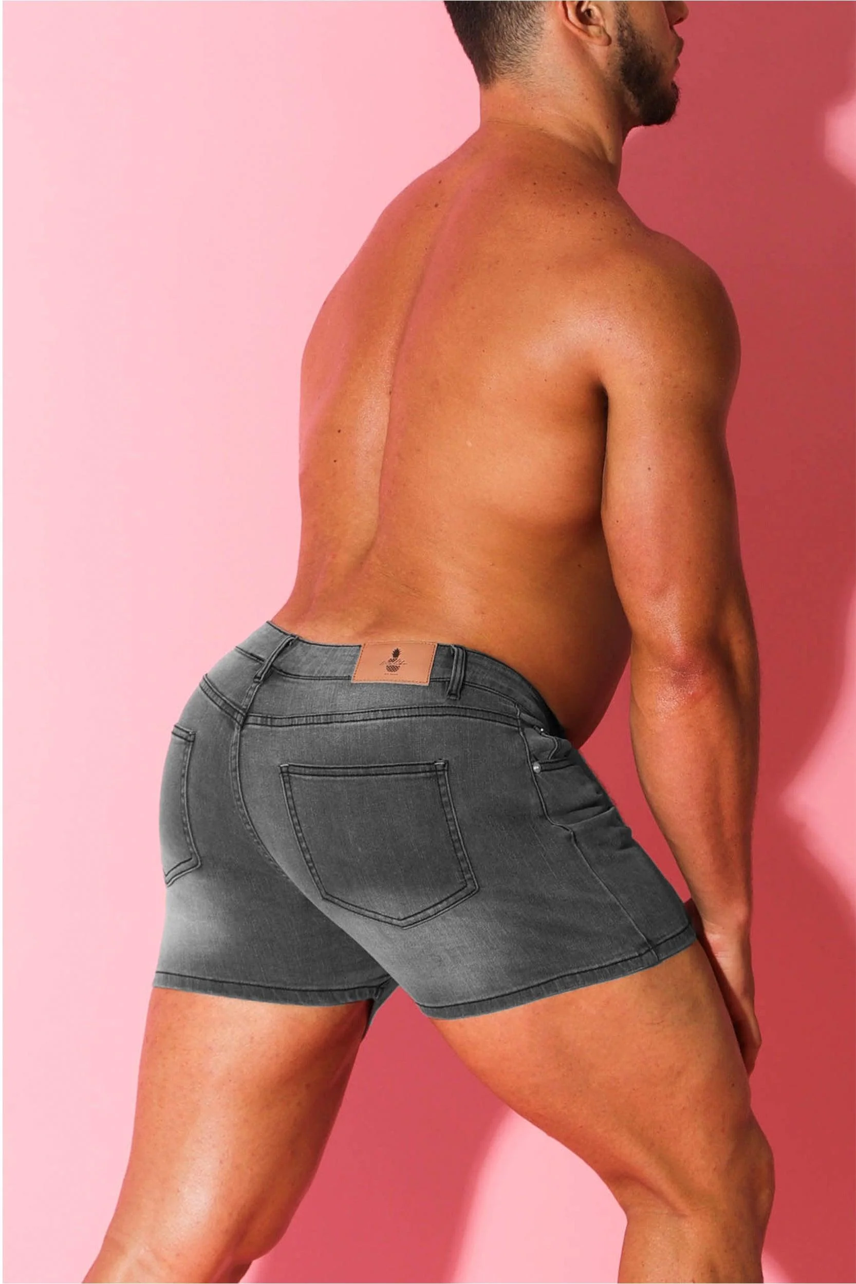 In-Your-Dreams 3.5" Denim Short Shorts - Steel Grey - Image 5