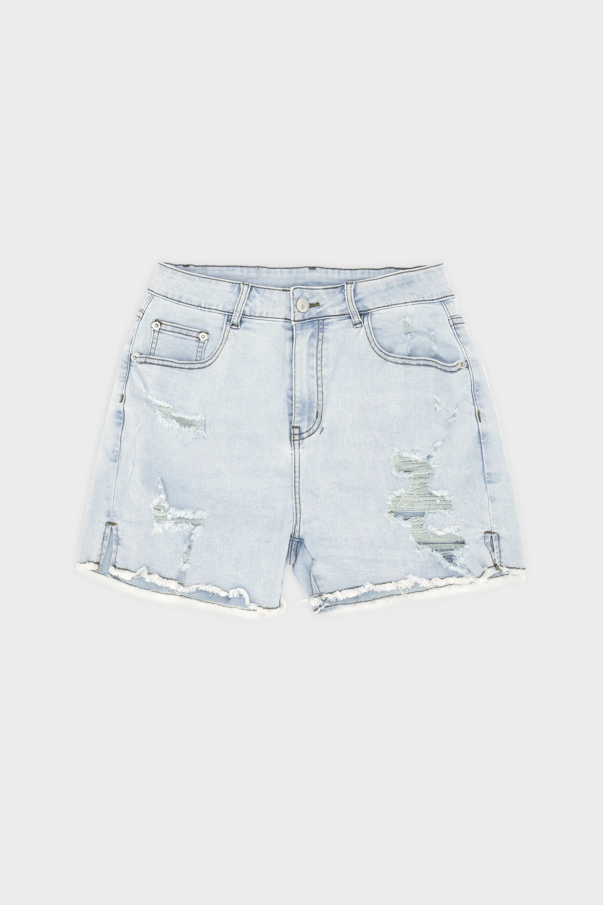 Jaded 3.5" Denim Short Shorts - Light Sky Blue - Image 6