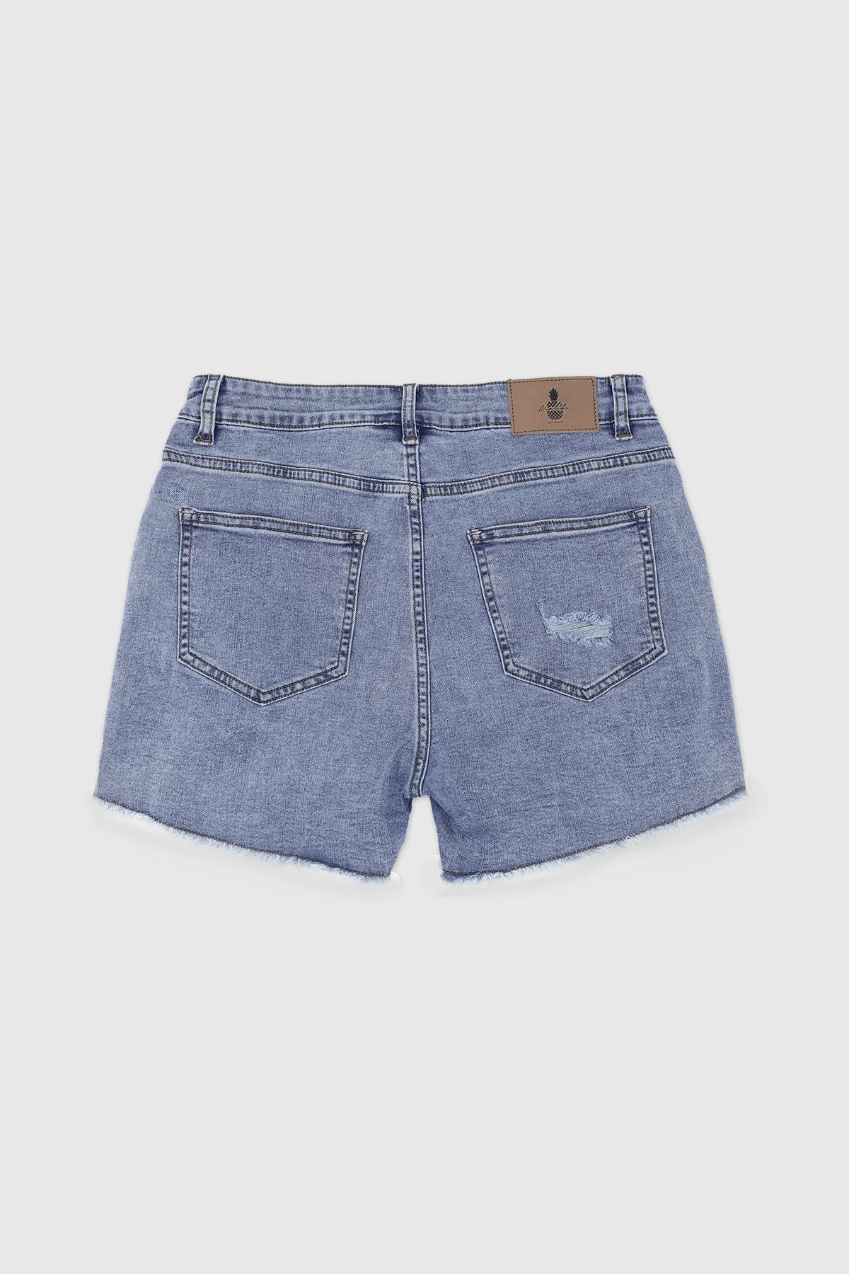 Jaded 3.5" Denim Short Shorts - Washed Blue - Image 10