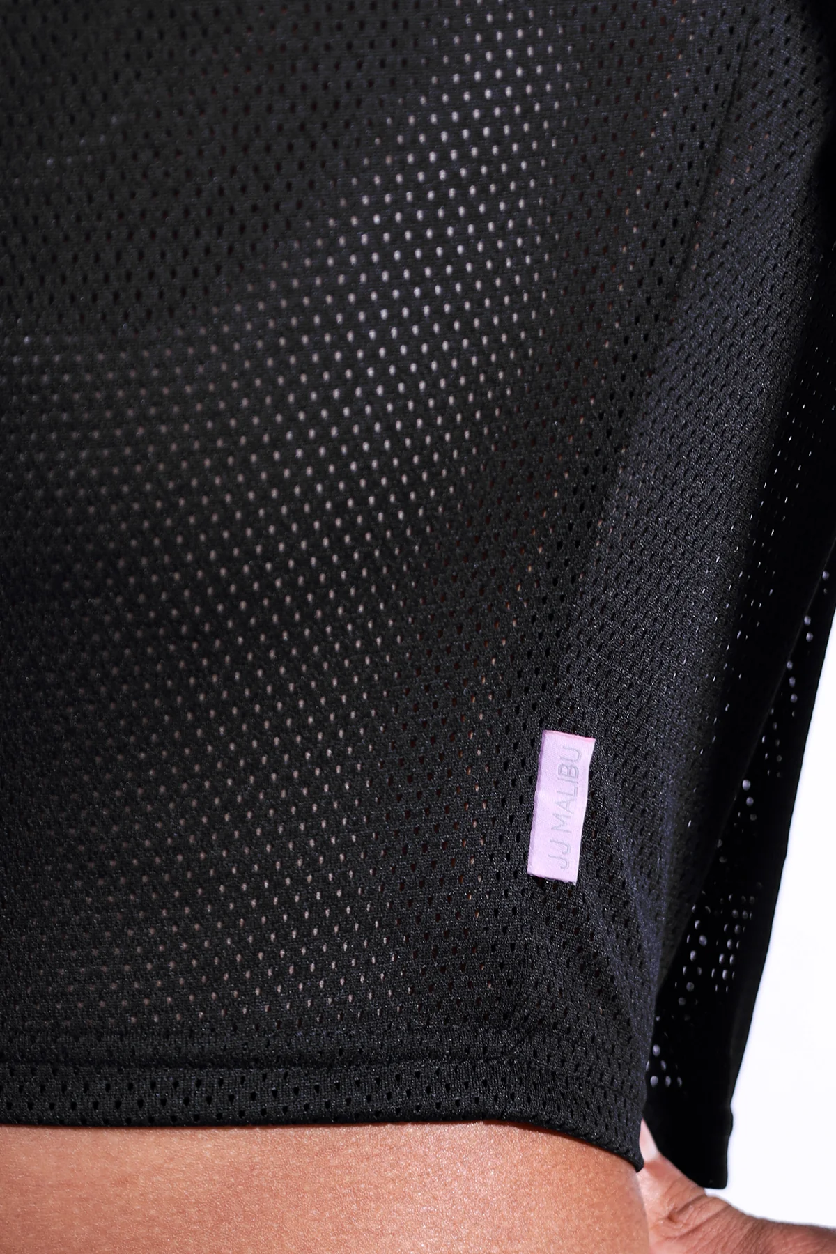 Jersey Mesh Cropped T-Shirt - Midnight Black - Image 4