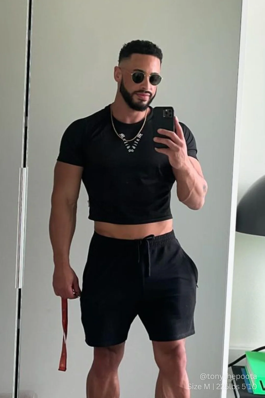 Jersey Mesh Cropped T-Shirt - Midnight Black - Image 6