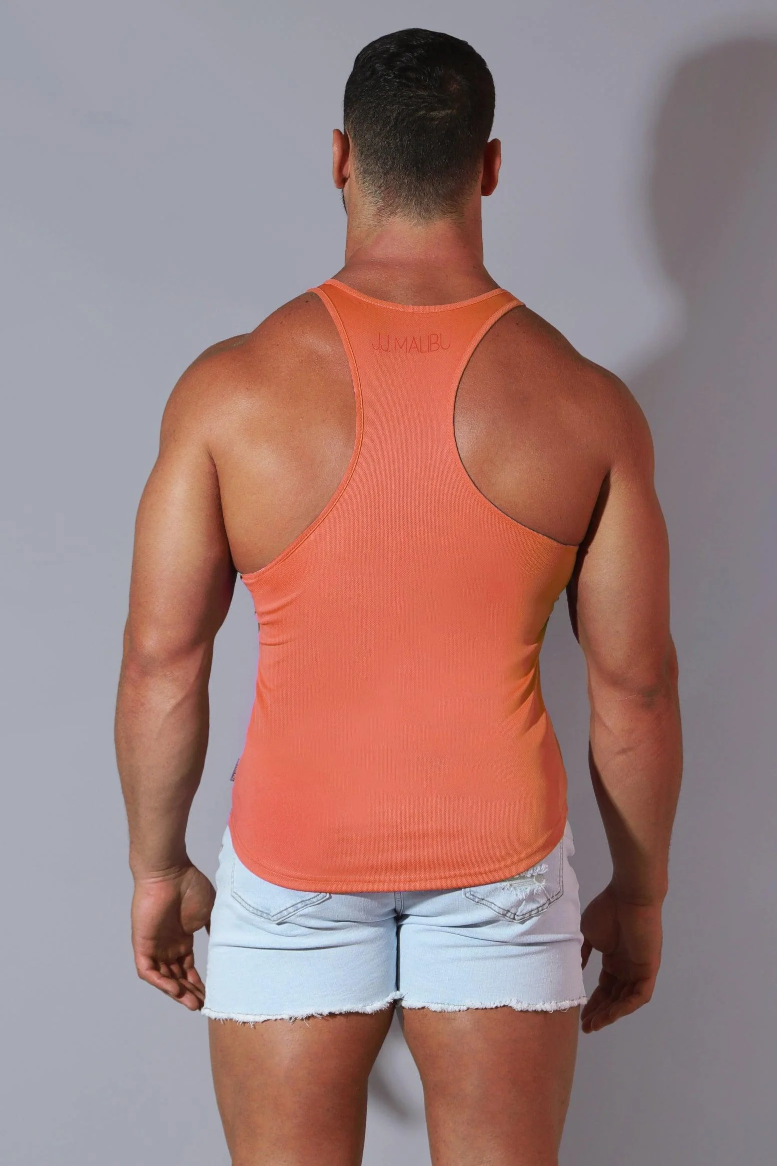 JJ Cool-Dry Gym Stringer - Coral - Image 4