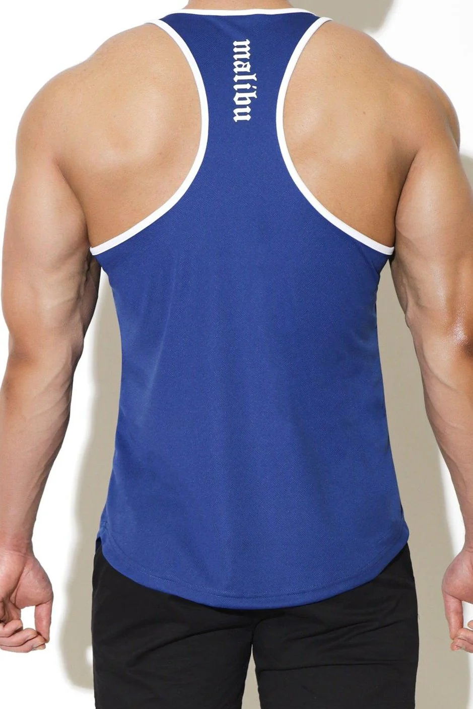 JJ Cool-Dry Gym Stringer - Dark Blue w/ Skull Design - Image 6