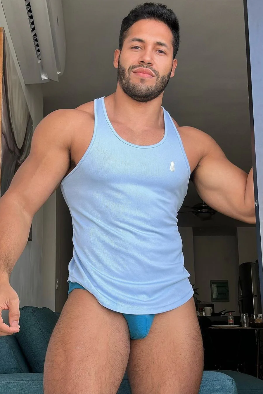 JJ Cool-Dry Gym Stringer - Sky Blue - Image 7