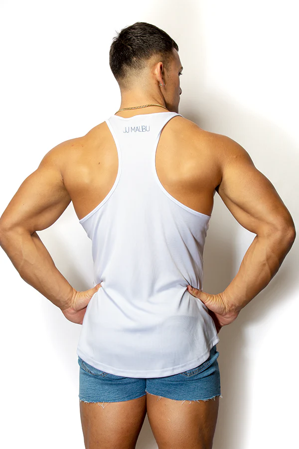 JJ Cool-Dry Gym Stringer - White - Image 5