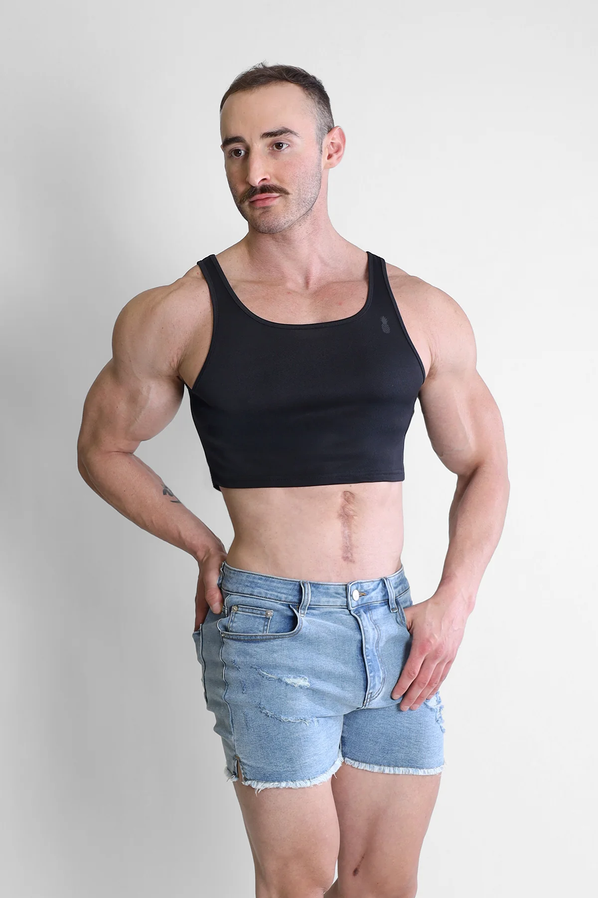 JJ Dry-Cool Crop Tank Top - Black - Image 3