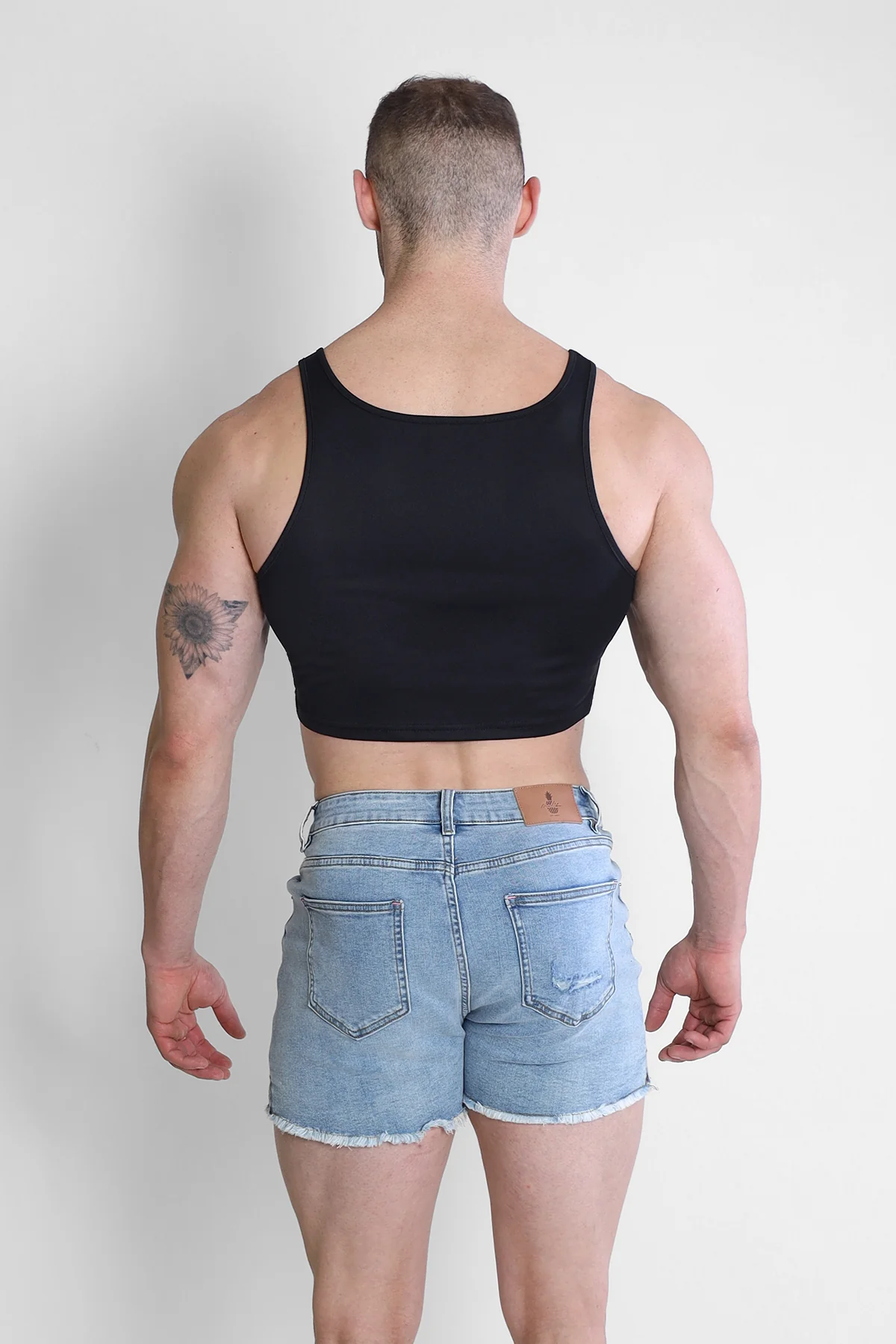 JJ Dry-Cool Crop Tank Top - Black - Image 4