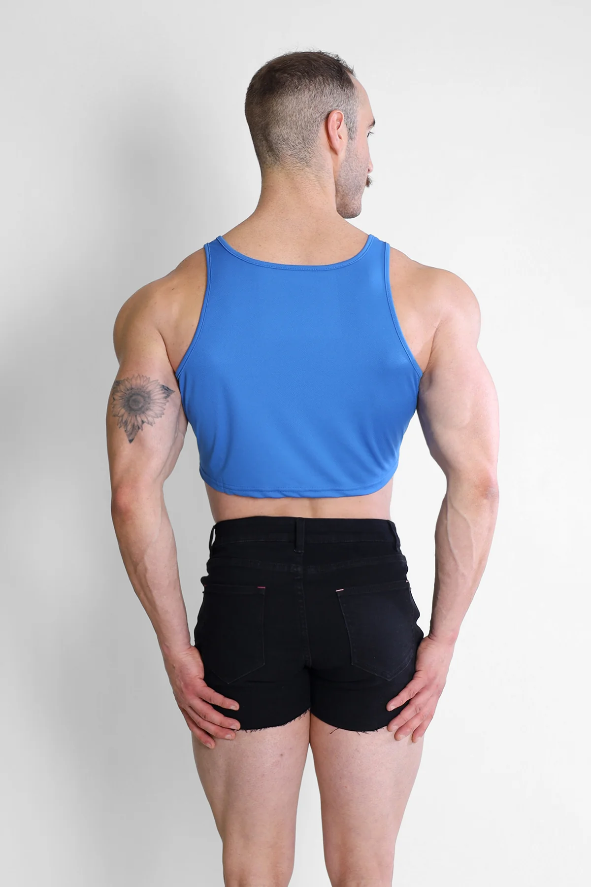 JJ Dry-Cool Crop Tank Top - Royal Blue - Image 5