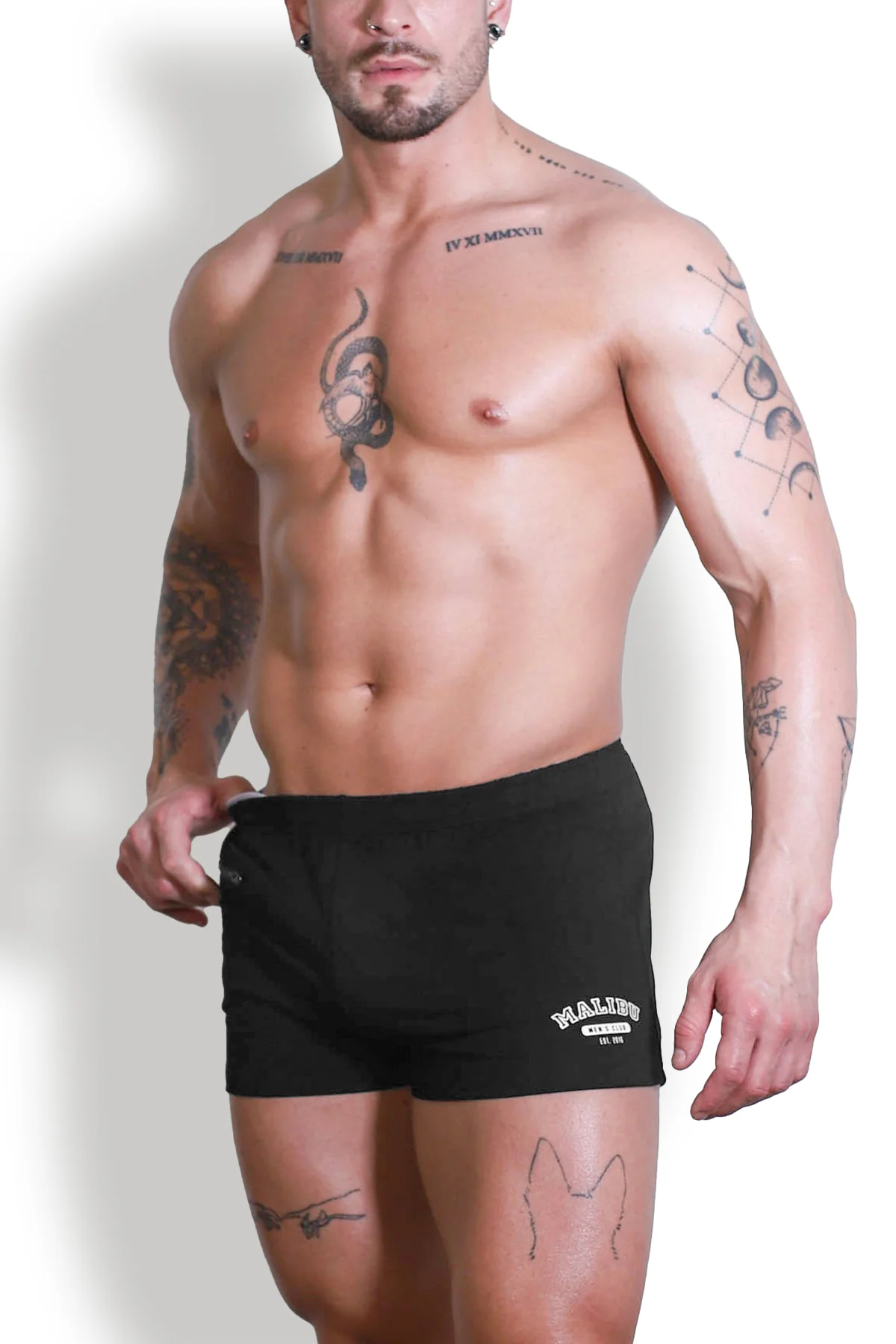 Varsity 2" Short Shorts with Zipper Pocket  - Midnight Black - Image 2