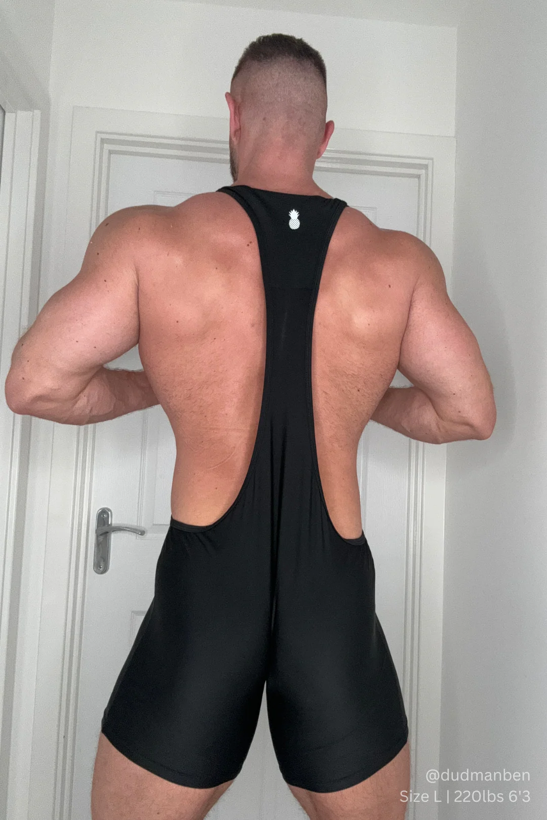 Men's Athletic Wrestling Singlet Bodysuit - Obsidian - Image 10