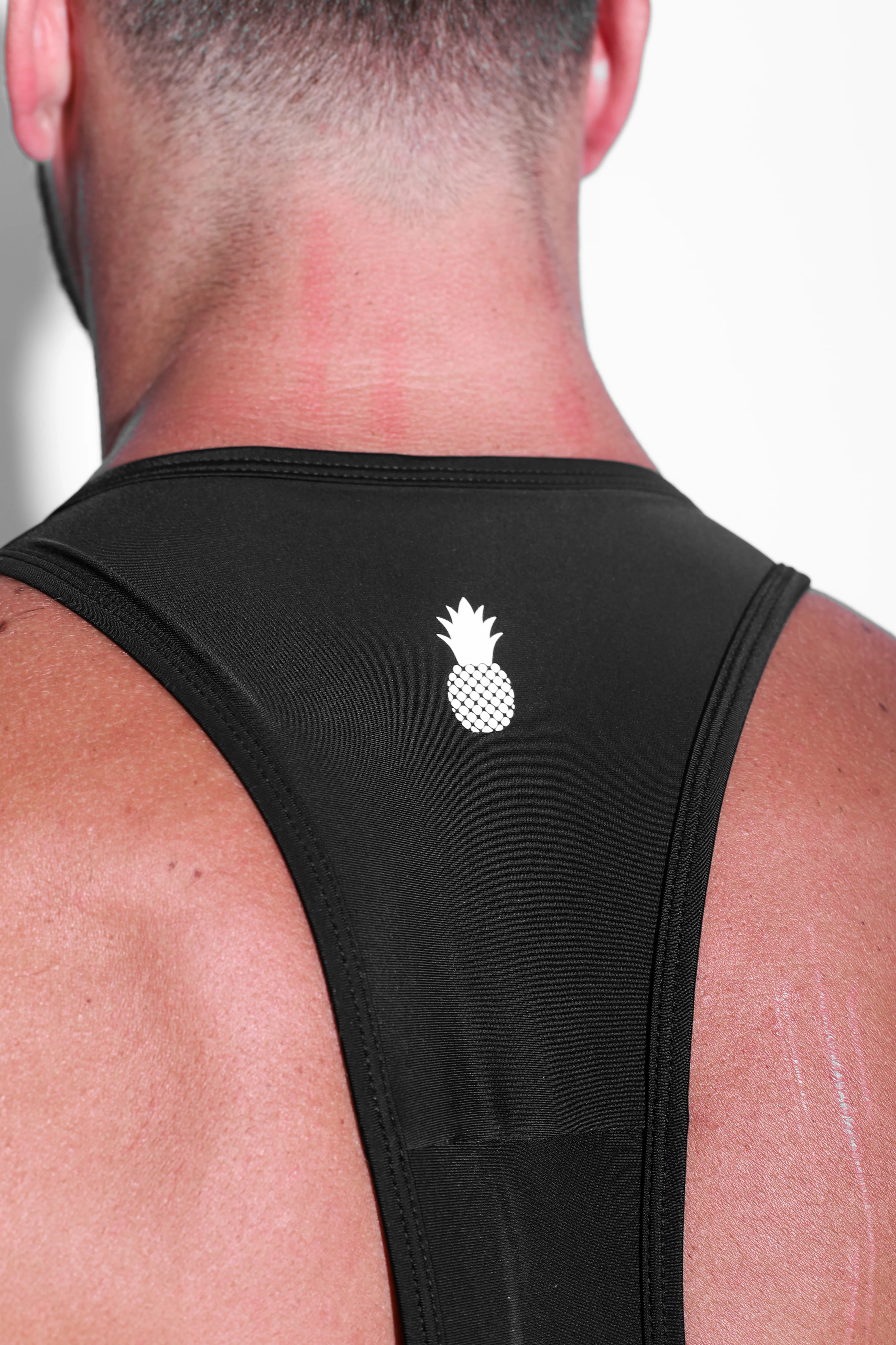 Men's Athletic Wrestling Singlet Bodysuit - Obsidian - Image 6