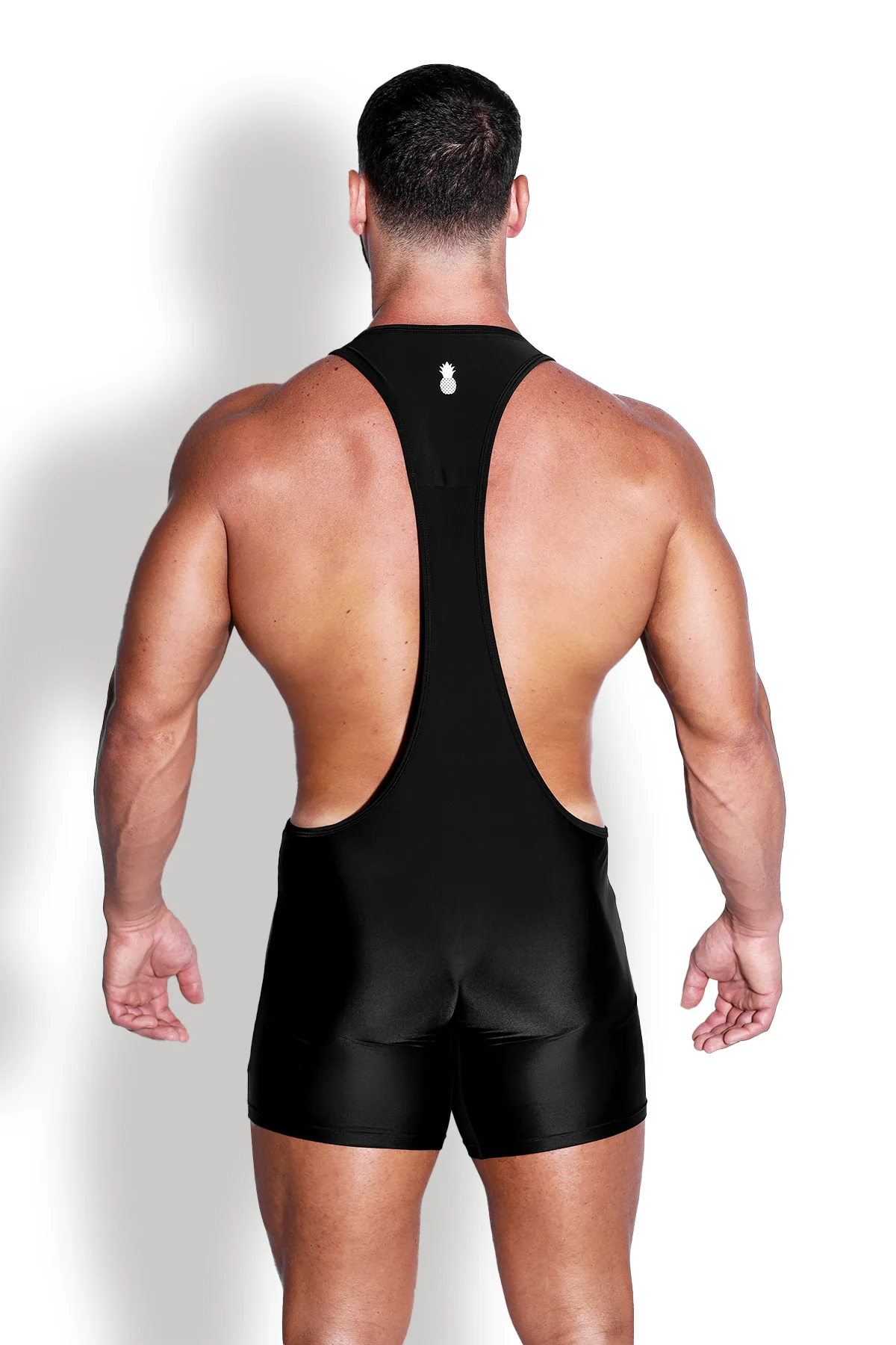 Men's Athletic Wrestling Singlet Bodysuit - Obsidian - Image 7
