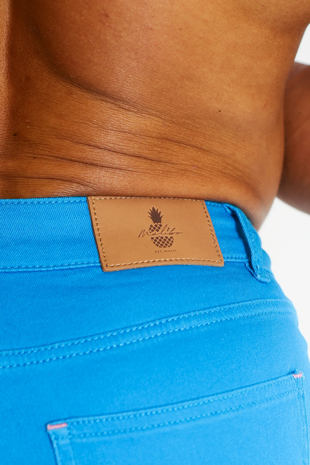 Men's Color Pop 3.5'' Denim Shorts - Cyan Blue - Image 5