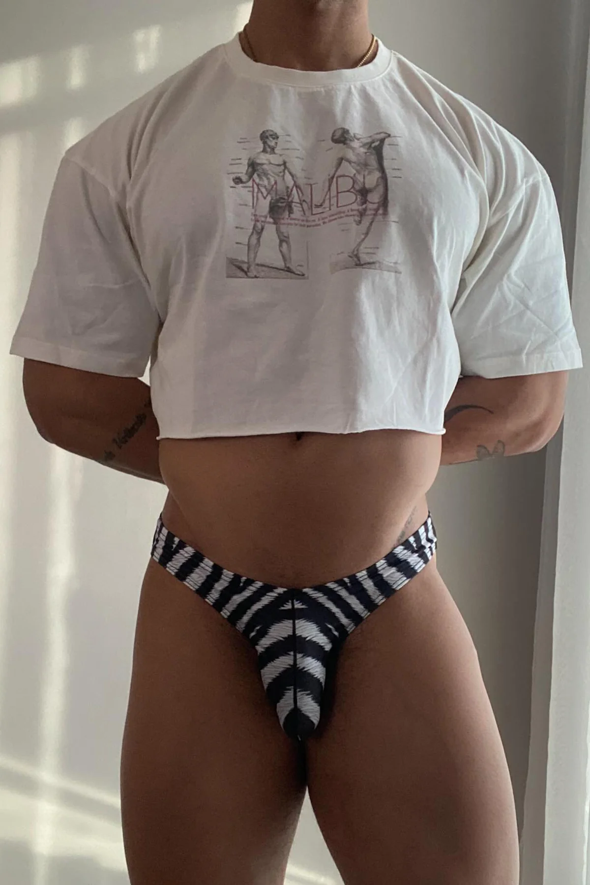 Men's Slimmer Bulge Briefs - Zebra Print - Image 6