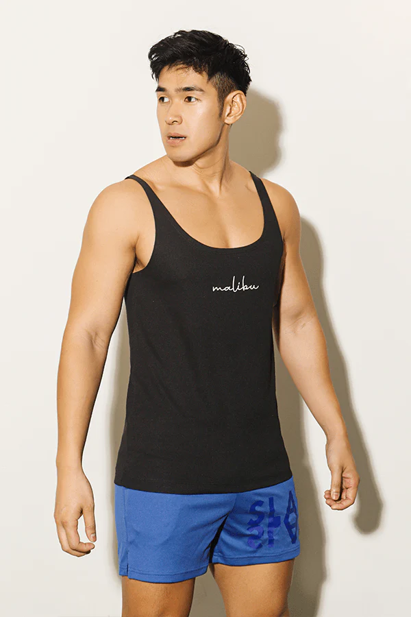 Malibu Wide-Cut Tank Top - Black - Image 2