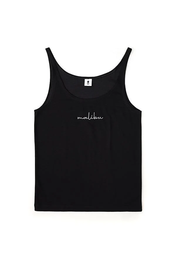 Malibu Wide-Cut Tank Top - Black - Image 3