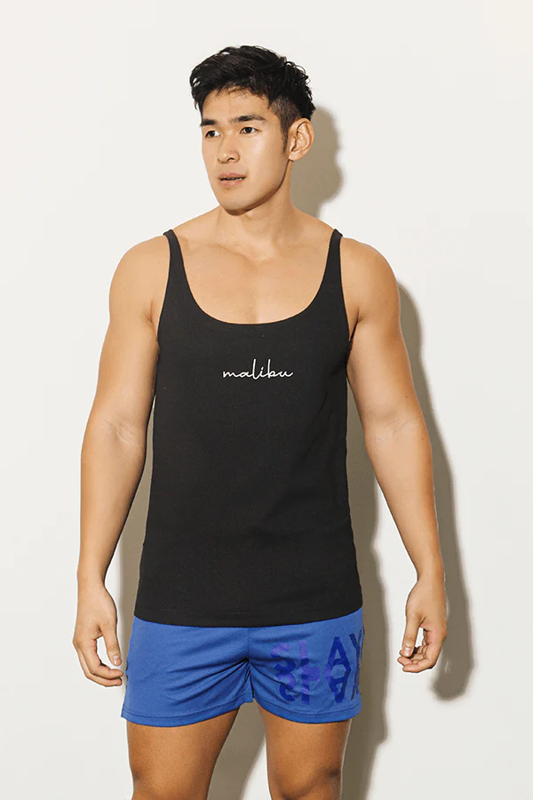Malibu Wide-Cut Tank Top - Black - Image 4