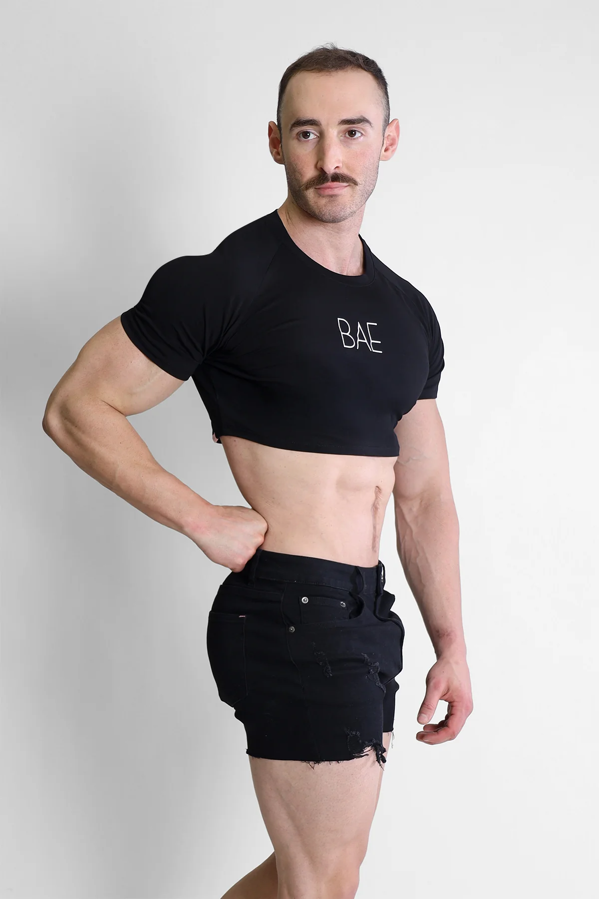Muscle-Fit Crop Tee - Midnight Bae - Image 6