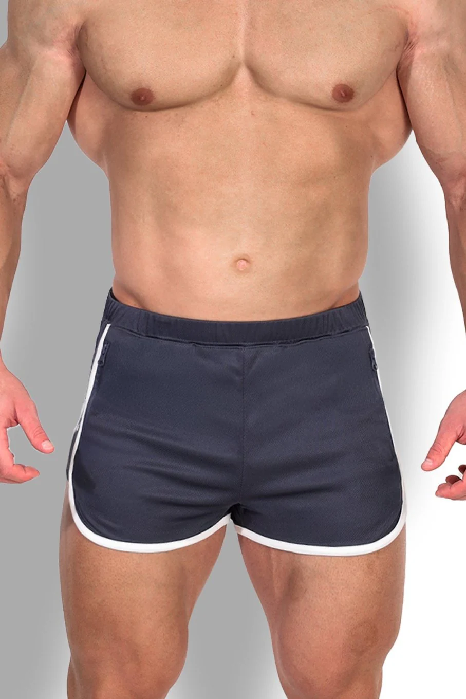 Nightcall Elastic Waist 3" Short Shorts - Smokey Grey - Image 5
