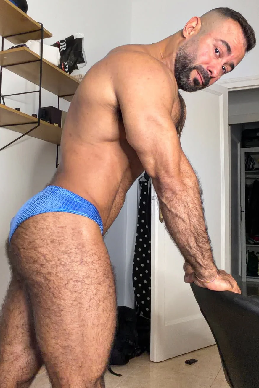 Metallica Brief with Bulge Pouch - Blue Croc - Image 7