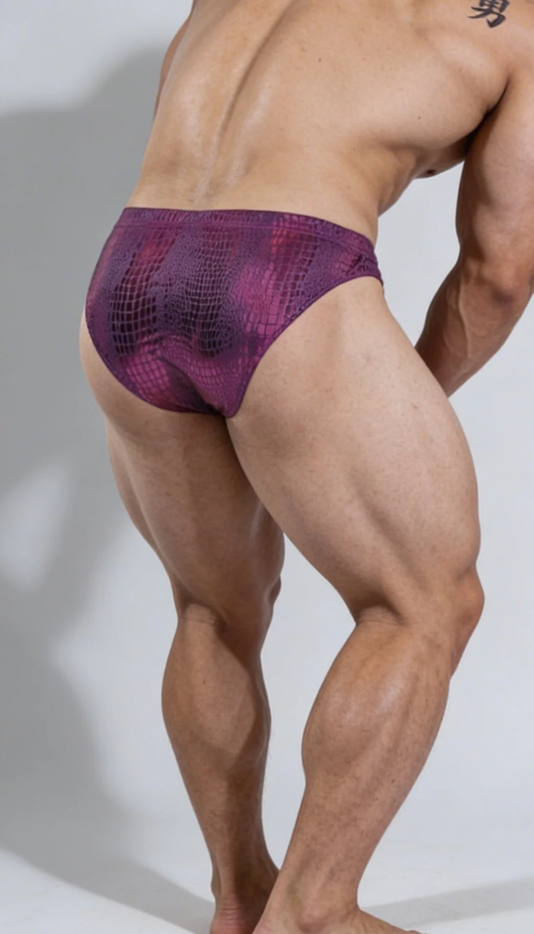 Metallica Brief with Bulge Pouch - Hot Pink Croc - Image 8